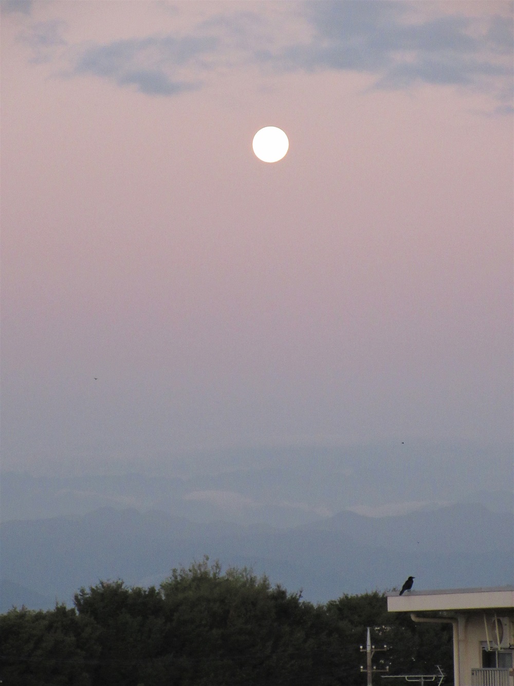 9月15日早朝の満月